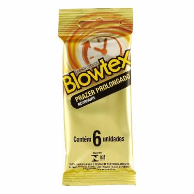 Preservativo Blowtex Prazer Prolongado Com 6 Unidades