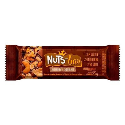 Barra De Nuts Nutsbar Castanha E Chocolate Zero 25g