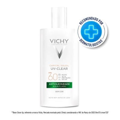 Protetor Solar Facial Vichy Capital Soleil Uv-clear Sem Cor Fps60 40g