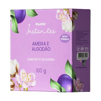 Sabonete Em Barra Panvel Instantes Ameixa E Algodão 100g