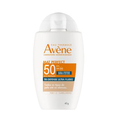 Protetor Solar Facial Avène Mat Perfect Tri-defense Ultra Fluido Cor 1.5 Fps50 40g