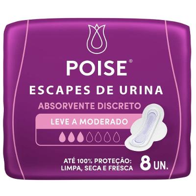 Absorvente Para Escapes De Urina Poise Discreto Moderado 8 Unidades