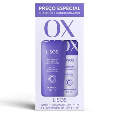 Kit Ox Liso Shampoo 375ml + Condicionador 170ml