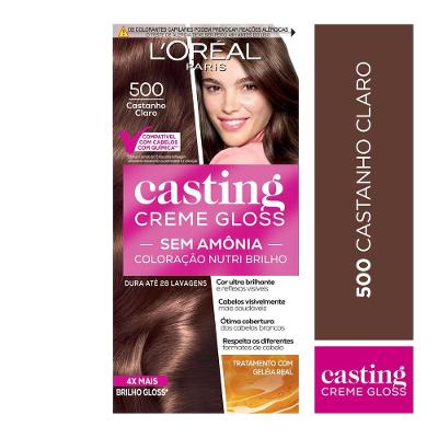 Tinta De Cabelo Casting Creme Gloss De L’oréal Paris 500 Castanho Claro 246g