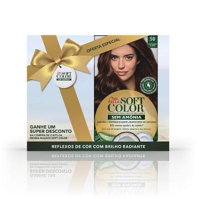 Kit Tintura Soft Color 50 Castanho Claro Com 2 Unidades