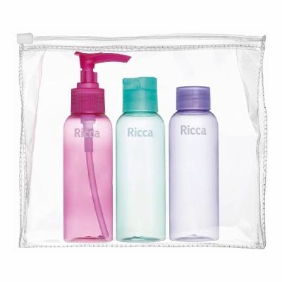 Kit Viagem Ricca 3 Frascos Coloridos 100ml