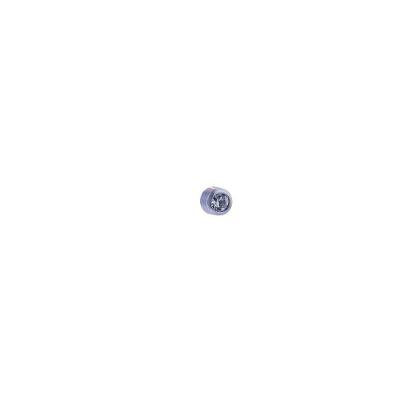 Brinco Perfur Infantil Cristal Redondo Inox Polido