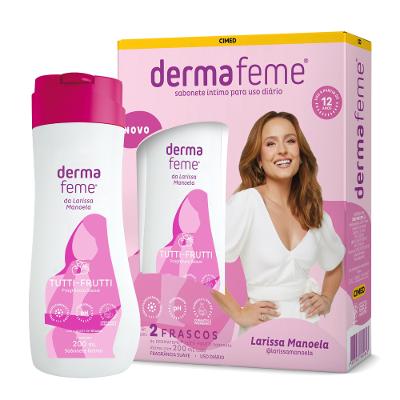 Sabonete Liquido Intimo Dermafeme Tutti-frutti 200ml Com 2 Unidades