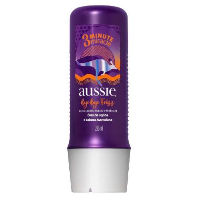 Tratamento Aussie Bye Bye Frizz 3 Minute Miracle Maciez E Brilho 236ml