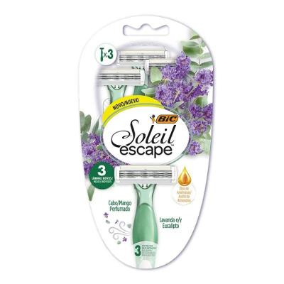 Aparelho Depilatório Bic Soleil Escape Lavanda E Eucalipto Com 3 Unidades