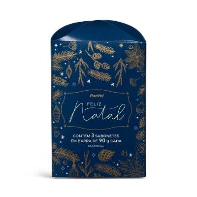 Kit Sabonete Em Barra Panvel Feliz Natal Com 3 Unidades 90g Cada