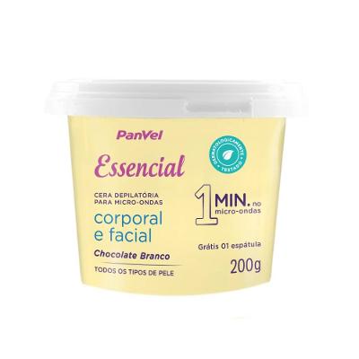 Cera Depilatória Para Microondas Panvel Essencial Chocolate Branco 200g