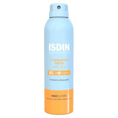 Protetor Solar Corporal Aerosol Isdin Fotoprotector Transparent Spray Wet Fps50 250ml