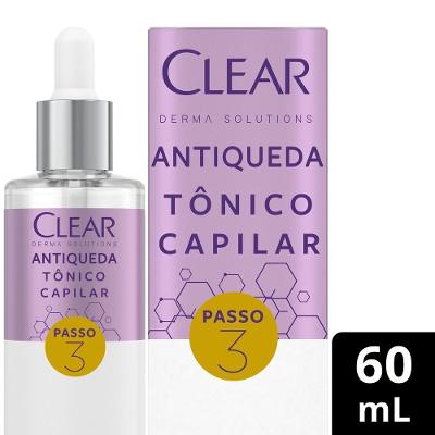Tônico Capilar Clear Women Derma Solution Antiqueda Com 60ml