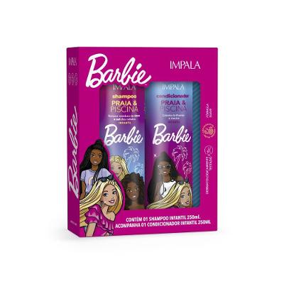 Kit Shampoo Infantil 250ml + Condicionador 250ml Barbie Impala Praia E Piscina