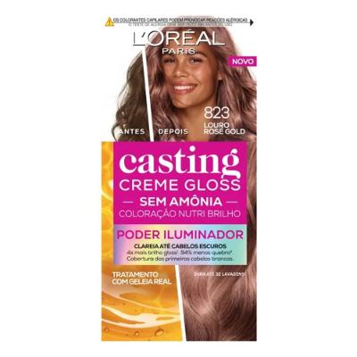 Tinta Para Cabelo Loréal Paris Casting Creme Gloss 823 Louro Rose Gold 246g