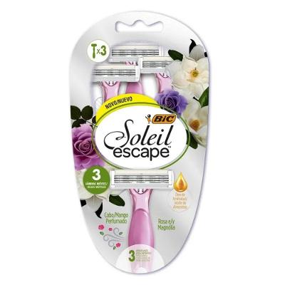 Aparelho Depilatório Bic Soleil Escape Com 3 Unidades