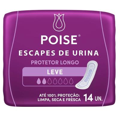 Protetor Diário Para Escapes De Urina Poise Longo Leve 14 Unidades