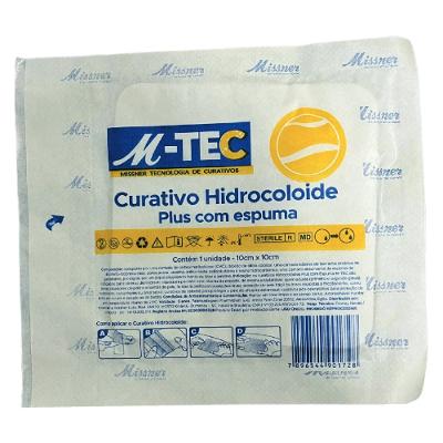 Curativo Hidrocoloide Com Espuma M-tec 10cm X 10cm