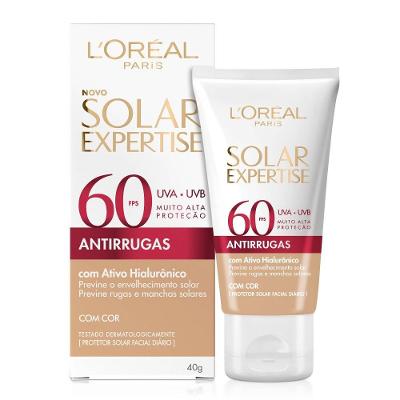 Protetor Solar Facial L’oréal Paris Solar Expertise Antirrugas Com Cor Fps 60 40g