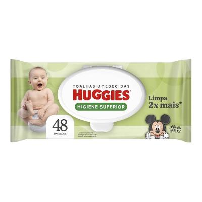 Lenços Umedecidos Huggies Higiene Superior Limpam 2x Mais 48 Unidades