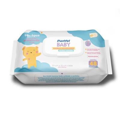 Lenços Umedecidos Para Recém Nascido Panvel Baby 48 Unidades