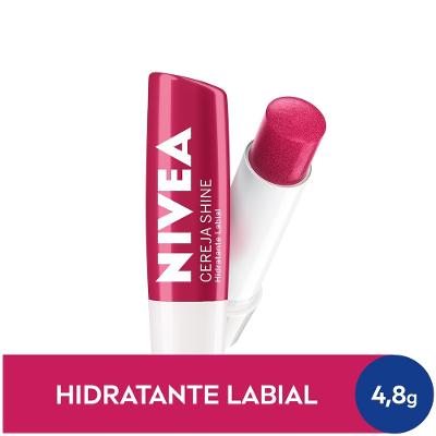 Hidratante Labial Nivea Cereja Shine Hidratação Profunda 4,8g