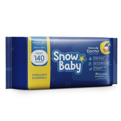 Toalhas Umedecidas Snow Baby Hora De Dormir 140 Unidades