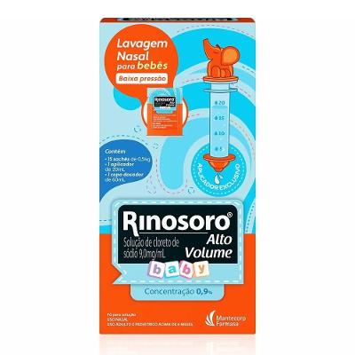Rinosoro Alto Volume Baby 0,9% Lavagem Nasal Com Aplicador 15 Envelopes