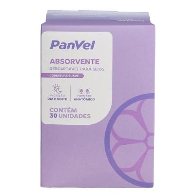 Absorvente Para Seios Panvel Essencial Com 30 Unidades
