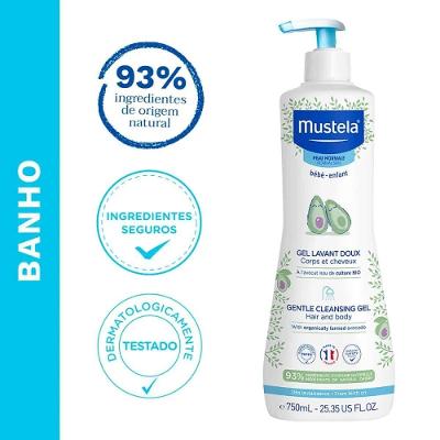 Gel Lavante Cabelo E Corpo Mustela Pele Normal 750ml
