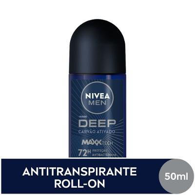 Desodorante Antitranspirante Roll-on Nivea Men Deep Maxxtech Carvão Ativado 50ml