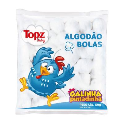 Algodão Bolas Galinha Pintadinha Topz 50g