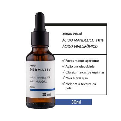 Sérum Facial Anti-idade Ácido Mandélico 10% + Ácido Hialurônico Panvel Dermativ 30ml