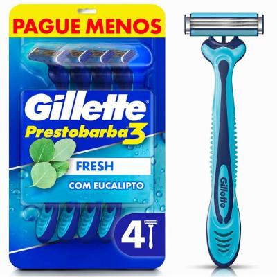 Aparelho Barbear Descartável Gillette Prestobarba 3 Cool Leve 4 Pague 3
