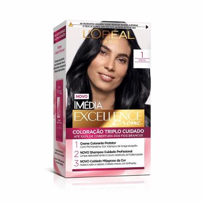 Tintura Permanente Imédia Excellence De L’oréal Paris 1.0 Preto Onix
