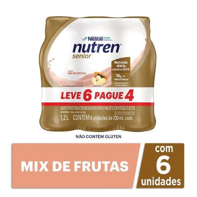 Complemento Alimentar Nutren Senior Pack Mix De Frutas 200ml  Leve 6 Pague 4
