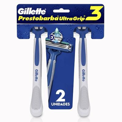 Aparelho De Barbear Descartável Gillette Prestobarba Ultragrip 3 Com 2
