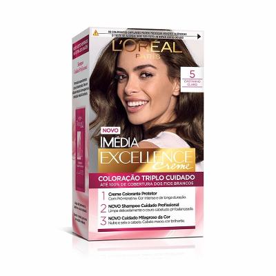 Tintura Permanente Imédia Excellence De L’oréal Paris 5 Castanho Claro