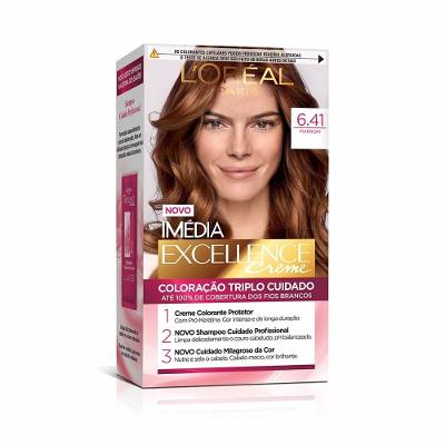 Tintura Permanente Imédia Excellence De L’oréal Paris 6.41 Marrom