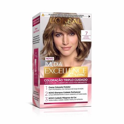 Tintura Permanente Imédia Excellence De L’oréal Paris 7 Louro Natural
