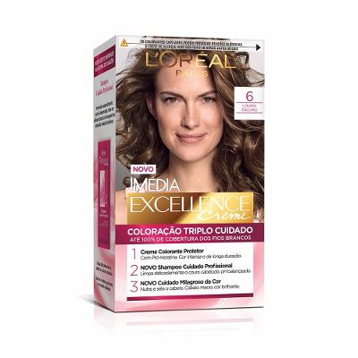 Tintura Permanente Imédia Excellence De L’oréal Paris 6 Louro Escuro