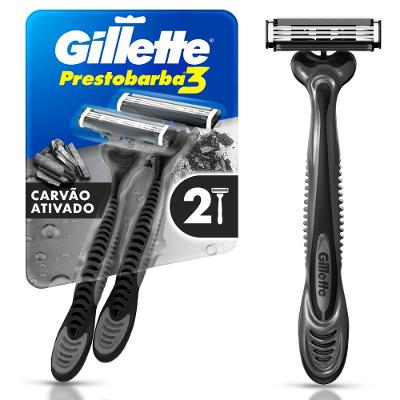 Aparelho Barbear Gillette Prestobarba 3 Carbono 2 Unidades