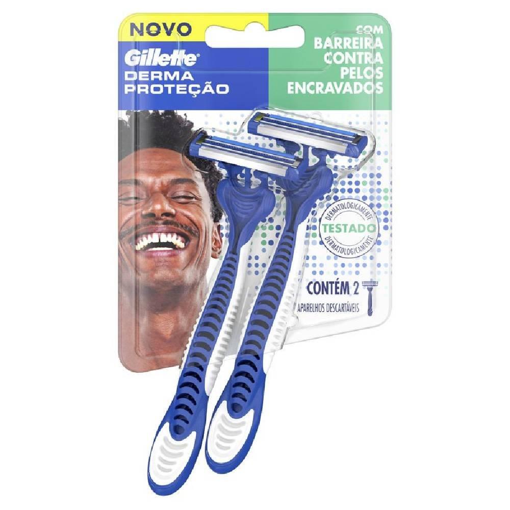 Aparelho Barbear Descartável Gillette Prestobarba 3 Derma Protecão Com Duas Unidades - 4
