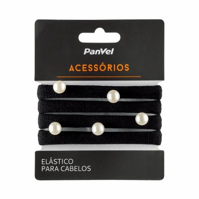 Kit 4 Elásticos Para Cabelos Pérolas Panvel Acessórios