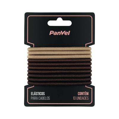 Elástico Para Cabelos 3 Cores Marrom 4mm 10 Unidades Panvel Acessórios