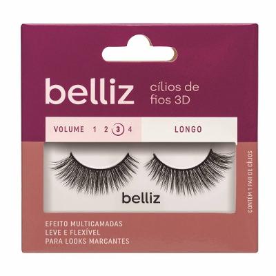 Cílios Postiços Belliz Fios 3d Longo Volume 3