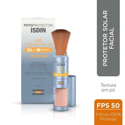 Protetor Solar Em Pó Isdin Sem Cor Uv Brush Mineral Fps 50