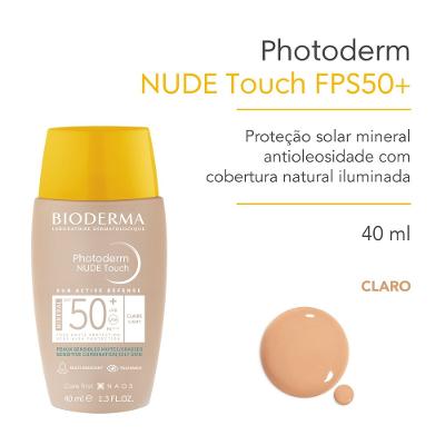 Protetor Solar Facial Bioderma Photoderm Nude Touch Mineral Fps 50+ Cor 2.0 40ml