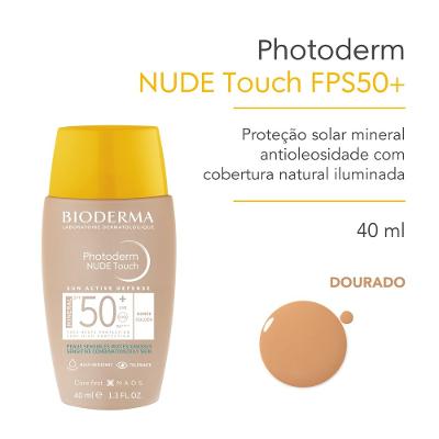 Protetor Solar Facial Bioderma Photoderm Nude Touch Mineral Fps 50+ Cor 3.0 40ml
